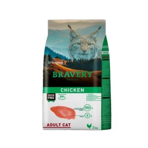Bravery gato adulto pollo